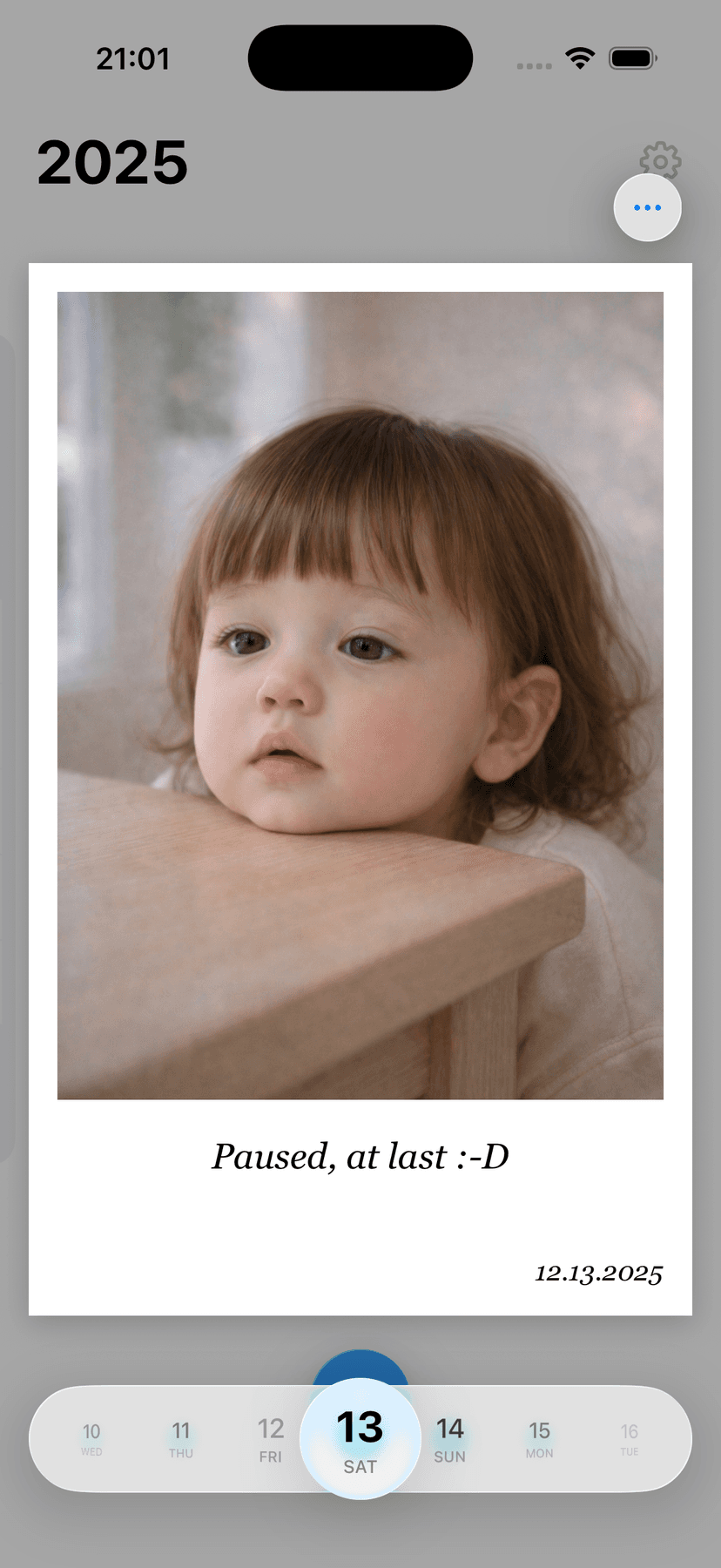 Daygram memory card on iPhone